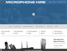 Tablet Screenshot of microphone-hire.co.uk